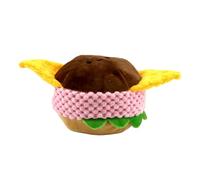 ohfruit Squeaky Cat Dog Toy, Plush Bread Shape with Crinkle Paper, Treat Hiding for Sniffing and Searching, Bite Resistant Material for Teething and Gum Protection D