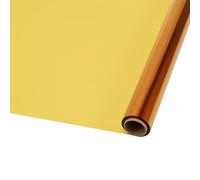 ohfruit Transparent Colored Cellophane Wrap Roll 15.7 In x 98.4 Ft Cellophane Paper Rolls for Gift Baskets, Treats Wrapping, Crafts Project DIY Gift Box Packaging Paper Yellow