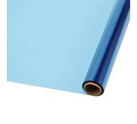 ohfruit Transparent Colored Cellophane Wrap Roll 15.7 In x 98.4 Ft Cellophane Paper Rolls for Gift Baskets, Treats Wrapping, Crafts Project DIY Gift Box Packaging Paper Light Blue