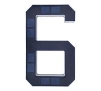 ohfruit Waterproof Solar LED House Numbers, Auto On/Off Illuminated Address Sign, Modern Outdoor Light for Home, Garden or Driveway 6