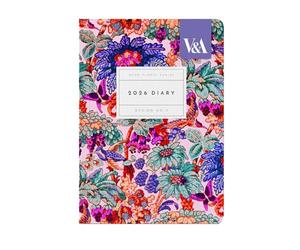 Ohh Deer 2026 Diary A6 V&A Diary with Neon Cover - Week to View with Monthly Planner - Coral Jungle