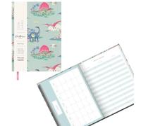 Ohh Deer 2026 Diary Cath Kidston Dinosaur Design - Cloth bound A6 Diary - Week to View with Monthly Planner