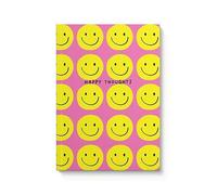 Ohh Deer Notebook Lined A5 Journal Notepad Happy Thoughts Smiley Face - Bright Neon Gift