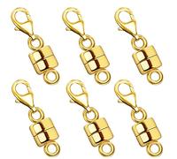 OHINGLT Magnetic Necklace Clasp Extra Strong, Gold Plated Magnet Jewelry Clasps Converters for Bracelet Necklaces Chain