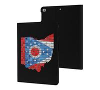 Ohio Brick Map Flag Cute Tablet Case Unisex Slim Hard Protective Cover Compatible with iPad 9th/ 8th/ 7th