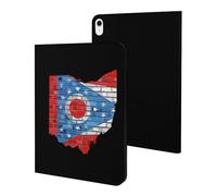 Ohio Brick Map Flag Cute Tablet Case Unisex Slim Hard Protective Cover Compatible with iPad 9th/ 8th/ 7th