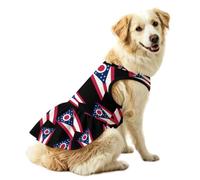 Ohio Flag Ruffle Pet Dress for Large Dog 3XL