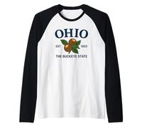 Ohio Flower Raglan Baseball Tee