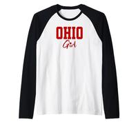 Ohio Girl, Cute Midwest Pride State Home Fun Raglan Baseball Tee