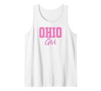 Ohio Girl, Pink Design Cute Midwest Pride State Fun Pink Tank Top