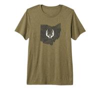 Ohio OH Deer Hunting Shed Antlers Design Premium T-Shirt