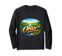 Ohio Scenic River Valley Landscape Long Sleeve T-Shirt