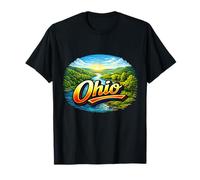 Ohio Scenic River Valley Landscape T-Shirt