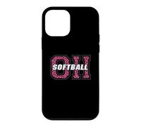 Ohio Softball Vintage Pink Animal Style OH State Art Case for iPhone 12 mini