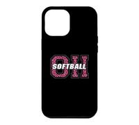 Ohio Softball Vintage Pink Animal Style OH State Art Case for iPhone 12 Pro Max
