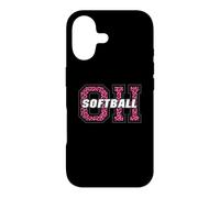 Ohio Softball Vintage Pink Animal Style OH State Art Case for iPhone 17