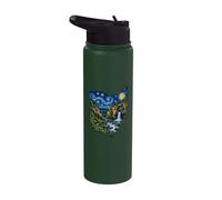 Ohio Starry Night Van Gogh Waterfall Forest Ohioan Pride Stainless Steel Insulated Water Bottle