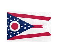 Ohio State Flag Adult Wooden Jigsaw Puzzle 1000 Pieces for The Perfect Visual Feast! 1000pcs