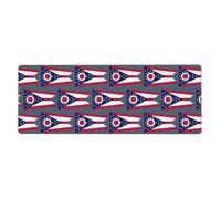 Ohio State Flag Gaming Desk Mat, Wide Surface Desk Pad for Keyboard, Mouse and Improved Gaming Stability