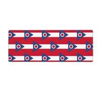 Ohio State Flag Gaming Desk Mat, Wide Surface Desk Pad for Keyboard, Mouse and Improved Gaming Stability