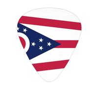 Ohio State Flag Guitar picks, thin, medium, heavy, 12 pieces, suitable for guitar, bass, electric guitar, ukulele, wear-resistant guitar picks,