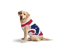 Ohio State Flag Large Dog Vest Pure Cotton Breathable | Anti-Shedding Tank Top for Golden Retriever, Labrador, Husky | Comfortable Sleeveless Shirt for Large Breed Dogs, Outdoor Walking 5X-Large