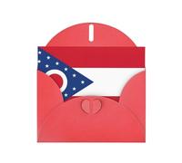 Ohio State Flag Pearl Paper Holiday Greeting Card With Envelopes Weddings Party Birthday Invitations Wishes