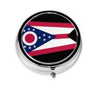 Ohio State Flag Portable Organizer Case Easy Push Button Opening