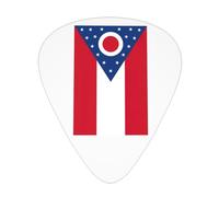 Ohio State Flag print Celluloid Guitar Plectrums for Acoustic Guitar Bass,Guitar Picks with Organizer Box