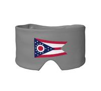 Ohio State Flag Print Eye and Ear Muffs Soft Blackout Blocking Sleeping for Adults Kids Travel Nap Aid