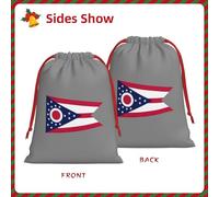 Ohio State Flag Print Gift Drawstring Bag Reusable Pouch Birthday Presents Wedding Daily Organizing Events