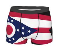 Ohio State Flag Print Men'S Boxer Shorts Mens Boxers Elasticated Waistband Men'S Boxers Comfortable Boxer Briefs For Adults Everyday M