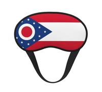 Ohio State Flag Print Sleep Mask, Eye Sleeping Mask for Women and Men for Total Darkness, Reduces Puffy Eye Mask