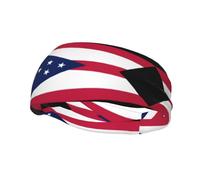 Ohio State Flag Print Soft Breathable Sweat Absorption Head Band for Game Running Yoga Gym Cycling Basketball