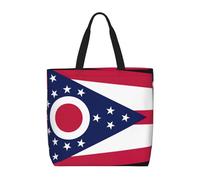Ohio State Flag Print Tote Bag For Womenshoulder Reusable Shopping Casual Travel Summer Beach Bags