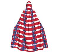 Ohio State Flag Printed Hooded Cloak Robe Cloak Witch Vampires Grim Reaper Devil For Boy Girl Cosplay Costume
