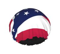 Ohio State Flag Reusable Shower Cap for Women, Double Waterproof Layers Bath Hat, Hair Treatment Essentials