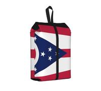 Ohio State Flag Shoe Bag for Travel-Waterproof Shoe Organiser for Suitcase, 3 in 1 Storage Pouch for Gym Trainers