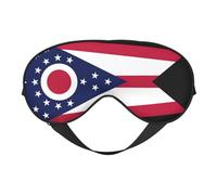 Ohio State Flag Sleep Eye Mas Updated Design Light Blocking Night Eye Blinder Men Women Shift Travel Gifts