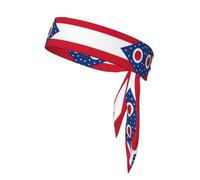 Ohio State Flag Sports Head Tie Adjustable Stylish Breathable Running Workout Gym Cycling Tennis Basketball
