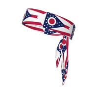 Ohio State Flag Sports Head Tie Beach Summer Tropical Adjustable Non-Slip Moisture Wicking for Running Ninja Head Band
