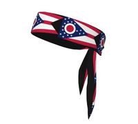Ohio State Flag Sports Head Tie. Comfortable, Breathable, Fashionable, Unisex, Suitable for Running, Yoga, Fitness and Other Sports.