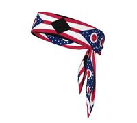 Ohio State Flag Sports Headscarf, Men and Ladies Dress Headwear, Fitness, Running, Yoga, Sweat -Absorbing Headband
