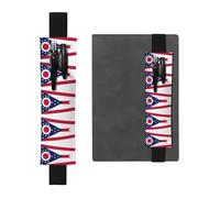 Ohio State FlagPrinted Leather Pencil case Bookmark, Dual-Purpose, Suitable for Marking journals, Diaries, Manuals, etc.