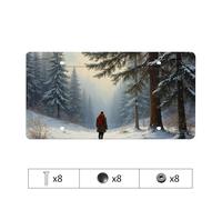 Ohio State License Plate Frame Winter Solitude: A Man In The Snowy Forest License Plate Car Plate Cover Black Frames