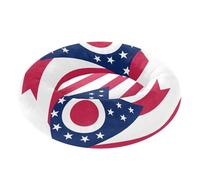 Ohio State Ohio Oh Flag Pet Dog Beds Calming Anti Anxiety Orthopedic Dog Bed for Medium Size Pets Sleeping S