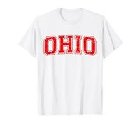 OHIO VARSITY STYLE TEXT FLAG SPORTS ATHLETIC JERSEY STYLE T-Shirt