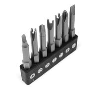 OHIY Special Shape Screwdriver Insert Bit Set Phillips Slotted U-Shape Y-Type Triangle Inner Cross 3-Points Durable CR-V Steel 2" Long Shank with Standard 1/4" Hex Drive