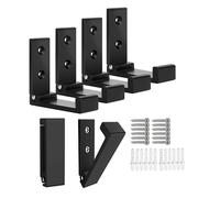 OHIYO 6Pcs Foldable Hooks for Hanging Coat & Bags & Hat & Key Wall Mounted Heavy Duty Aluminum Alloy Folding Coat Hooks with 12pcs Screws for Headphones Holder or Wall Hanger Hook (Black)