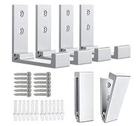 OHIYO Folding Wall Hooks 6Pcs Foldable Hooks for Hanging Coat & Bags & Hat & Key Wall Mounted Heavy Duty Aluminum Alloy Folding Coat Hooks (Silver)